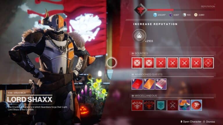 Destiny 2 Glory Ranks and Point Requirements