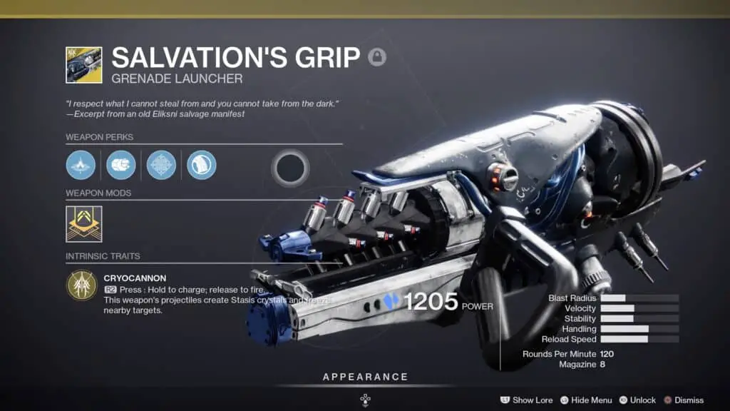 Destiny 2 Salvation's Grip